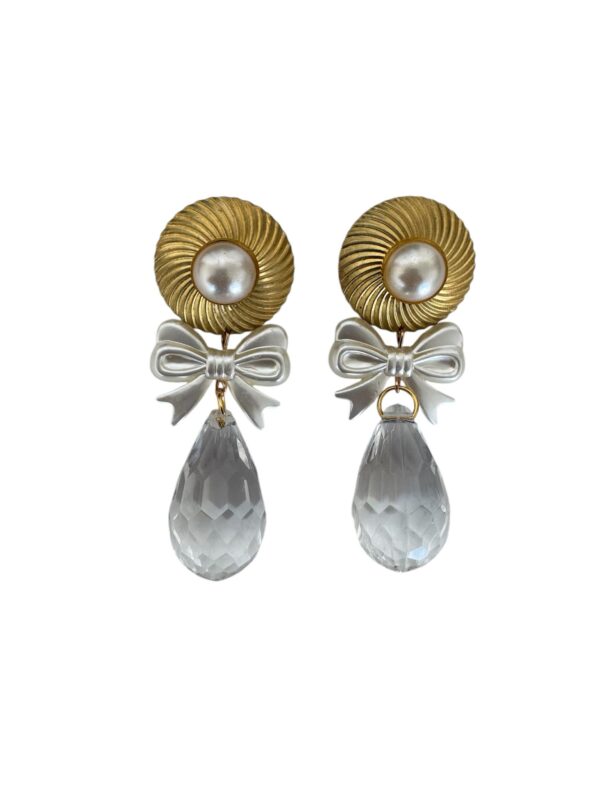 PENDIENTES LAZOS PERLADOS