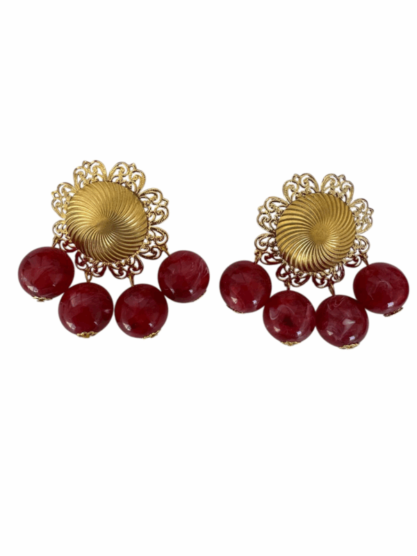 PENDIENTES BURDEOS