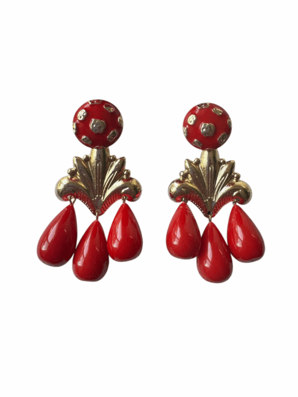 PENDIENTES LIS ROJO BOTON