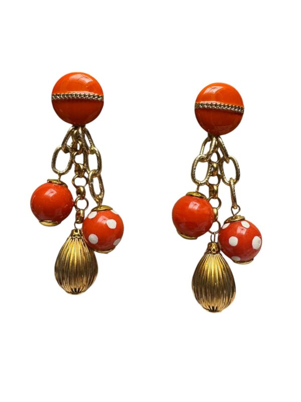 PENDIENTES LUNARES NARANJA
