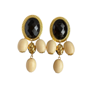 PENDIENTES BEIG Y NEGRO