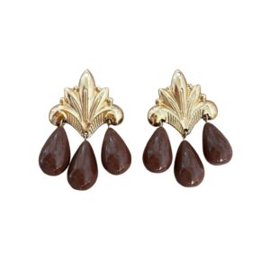 PENDIENTES LIS MARRÓN